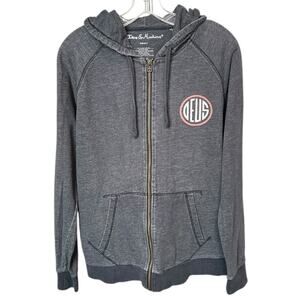Deus Ex Machina Charcoal Gray Full Zip Hoodie 100% Cotton - S